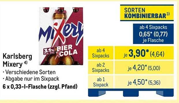 Karlsberg Mixery - Bier & Cola im praktischen Sixpack