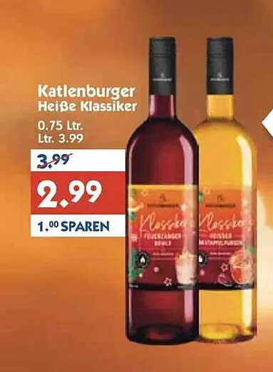 Katlenburger Heiße Klassiker 0.75 L für nur 2,99 €