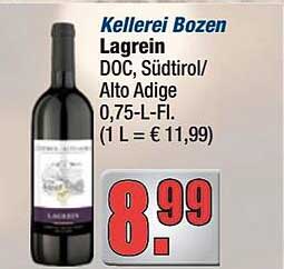 Kellerei Bozen Lagrein DOC, Südtirol/Alto Adige 0,75-L-Fl.