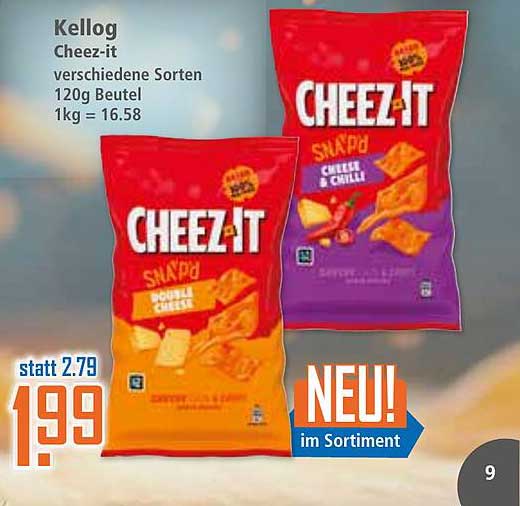 Kellog Cheez-it verschiedene Sorten 120g Beutel
