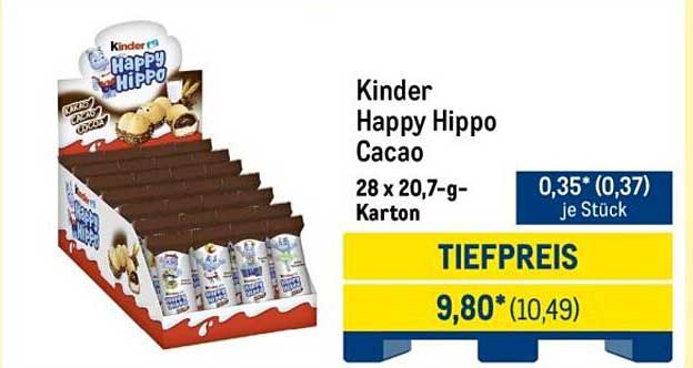 Kinder Happy Hippo Cacao - 28 x 20,7-g-Karton