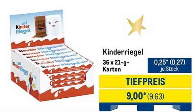 Kinderriegel 36 x 21-g-Karton