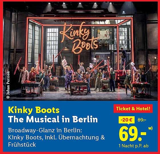 Kinky Boots – The Musical in Berlin inkl. Übernachtung & Frühstück