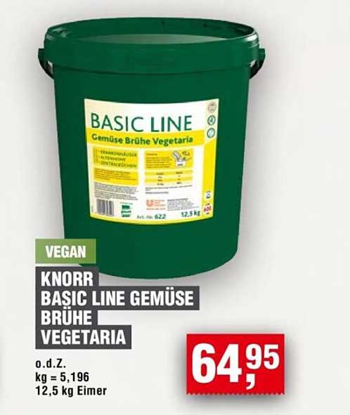 KNORR BASIC LINE GEMÜSE BRÜHE VEGETARIA 12,5 KG EIMER