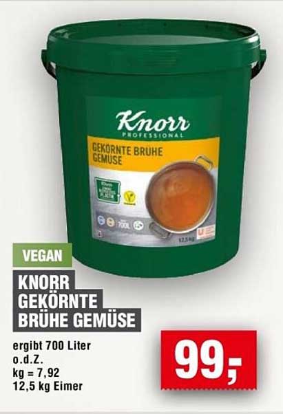 Knorr Gekörnte Brühe Gemüse 12,5 kg Eimer