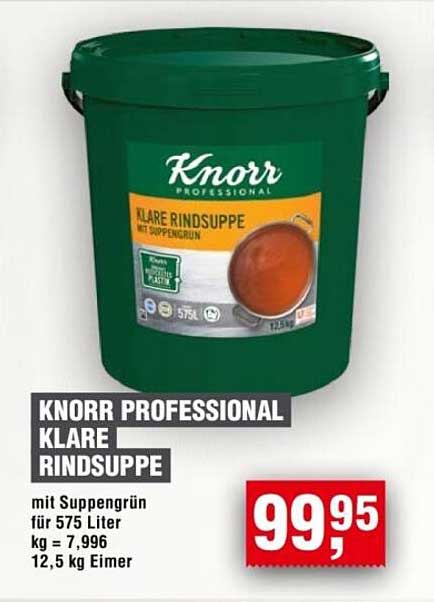 KNORR PROFESSIONAL KLARE RINDSUPPE mit Suppengrün