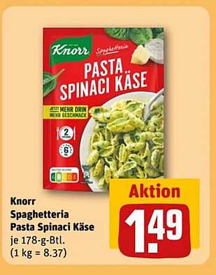 Knorr Spaghetteria Pasta Spinaci Käse
