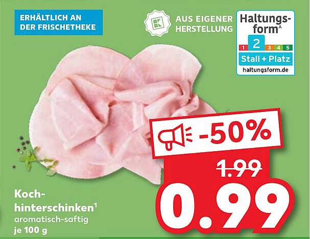 Kochschinken aromatisch-saftig je 100 g