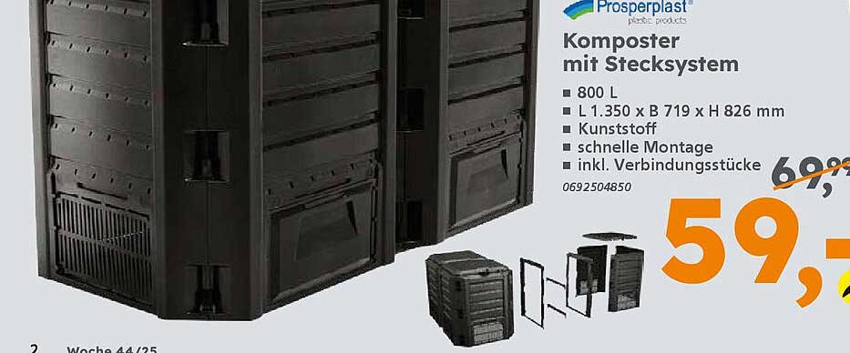 Komposter mit Stecksystem 800 L