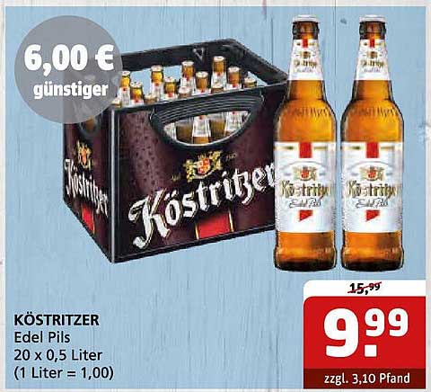 KÖSTRITZER Edel Pils 20 x 0,5 Liter