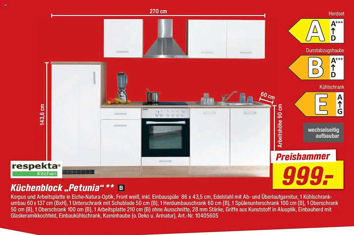 Küchenblock „Petunia“**