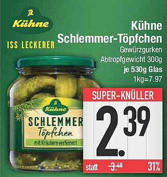 Kühne Schlemmer-Töpfchen Gewürzgurken 300g