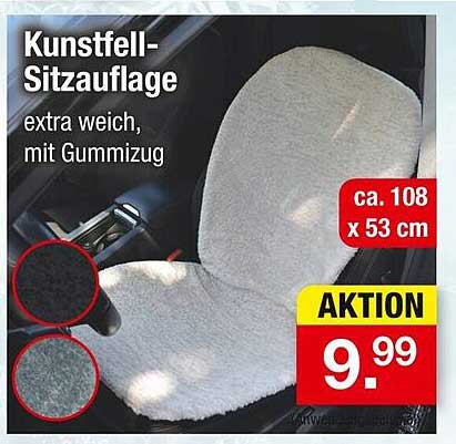 Kunstfell-Sitzauflage extra weich, mit Gummizug