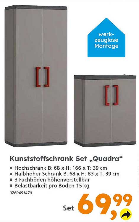Kunststoffschrank Set „Quadra“