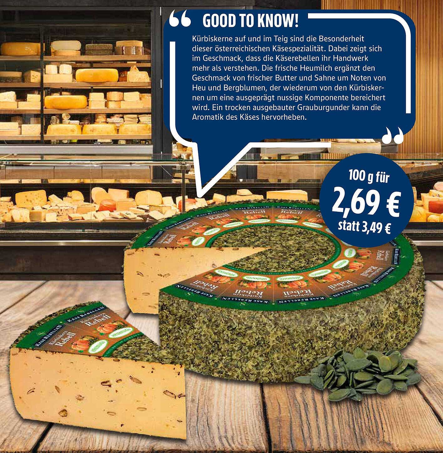 Kürbiskern Käse Spezialität