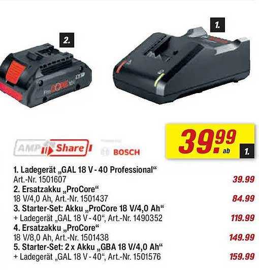 Ladegerät „GAL 18 V - 40 Professional“ von Bosch