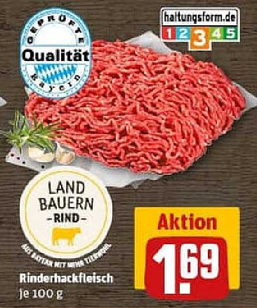 Land Bauern-Rind Rinderhackfleisch