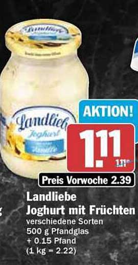 Landliebe Joghurt mit Früchten 500 g - Verschiedene Sorten