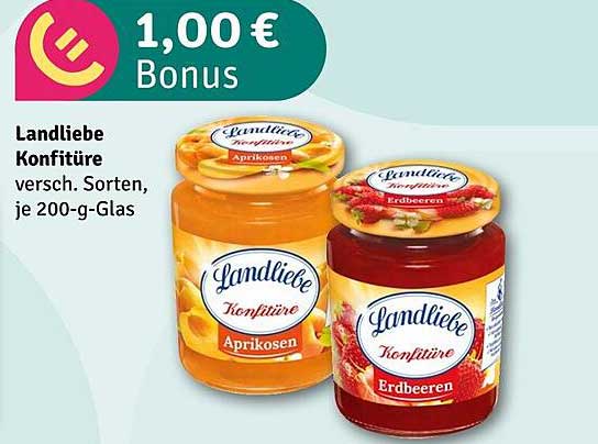 Landliebe Konfitüre, verschiedene Sorten, je 200-g-Glas