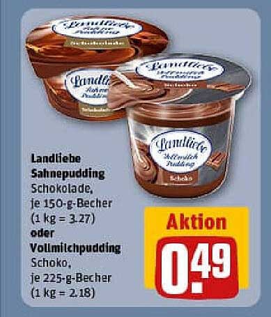 Landliebe Sahnepudding Schokolade oder Vollmilchpudding Schoko