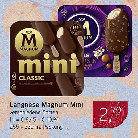 Langnese Magnum Mini - verschiedene Sorten