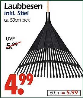 Laubbesen inkl. Stiel ca. 50cm breit