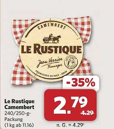 Le Rustique Camembert 240/250-g-Packung