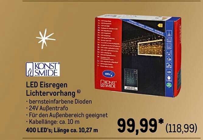 LED Eisregen Lichtervorhang von KONST SMIDE