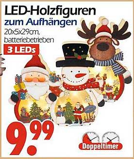 LED-Holzfiguren zum Aufhängen