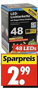 LED-Lichterkette mit Doppel-Timer-Funktion - 48 LEDs