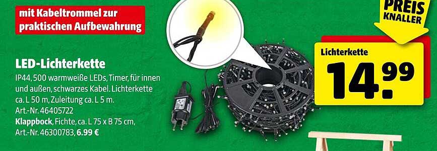 LED-Lichterkette mit Kabeltrommel zur praktischen Aufbewahrung