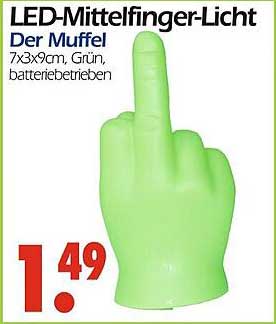 LED-Mittelfinger-Licht Der Muffel