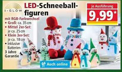 LED-Schneeballfiguren mit RGB-Farbwechsel