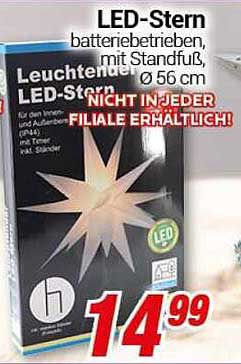 LED-Stern batterie betrieben, mit Standfuß, Ø 56 cm