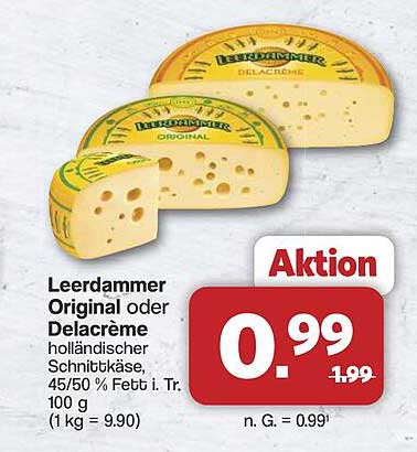 Leerdammer Original oder Delacréme holländischer Schnittkäse
