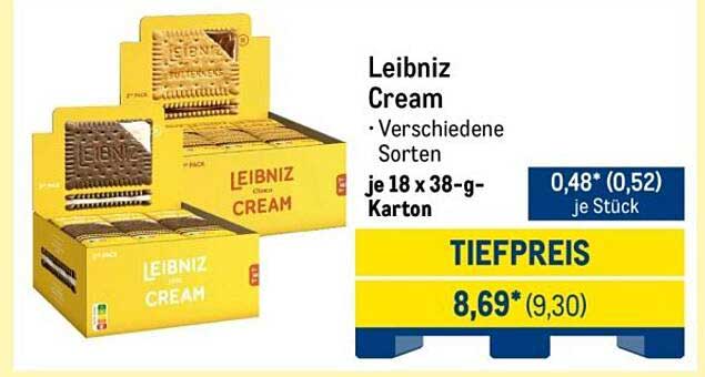 Leibniz Cream - Verschiedene Sorten