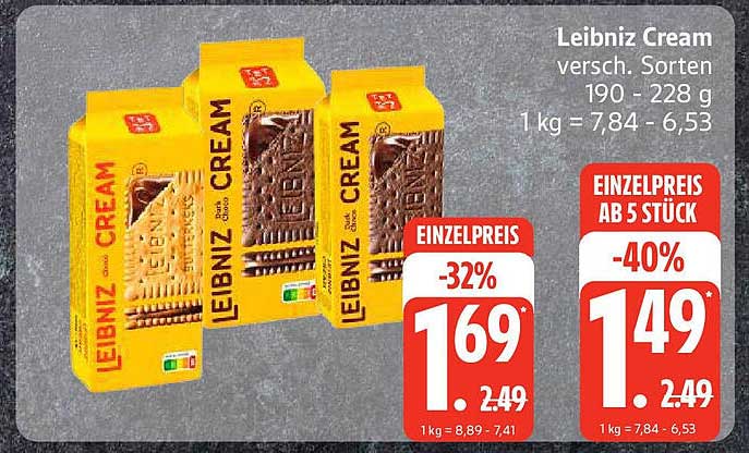 Leibniz Cream - Verschiedene Sorten