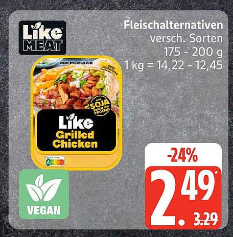 Like Meat Grilled Chicken - Fleischalternativen in verschiedenen Sorten