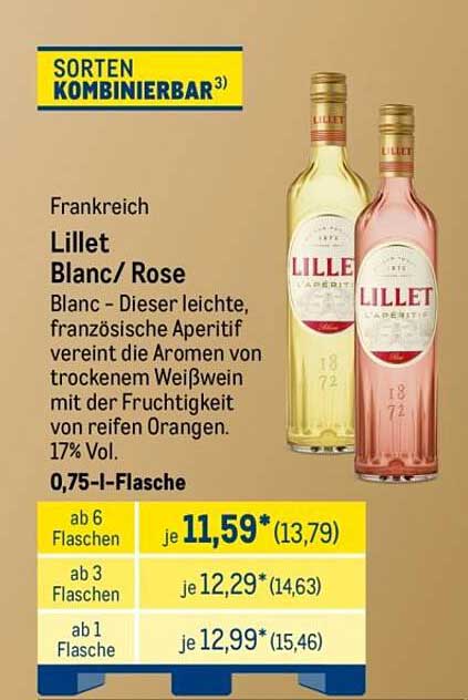 Lillet Blanc/Rose - französischer Aperitif