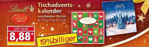 Lindt Tischadventskalender - Verschiedene Motive