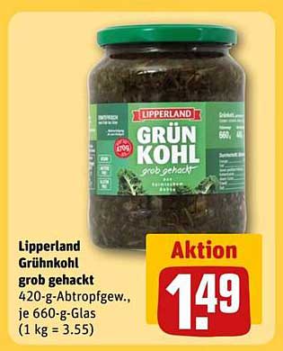 Lipperland Grünkohl grob gehackt 420-g-Glas