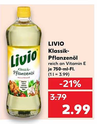 LIVIO Klassik-Pflanzenöl 750 ml