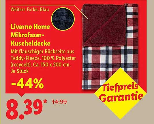 Livorno Home Mikrofaser-Kuscheldecke