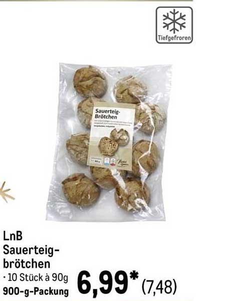 LnB Sauerteig-Brötchen - 900-g-Packung (10 Stück à 90g)
