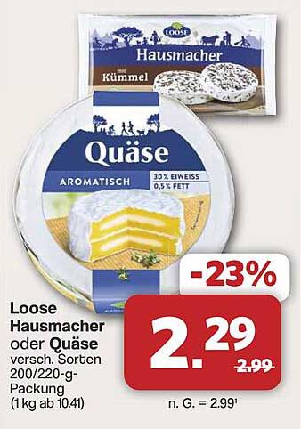 Loose Hausmacher oder Quäse 200/220-g-Packung