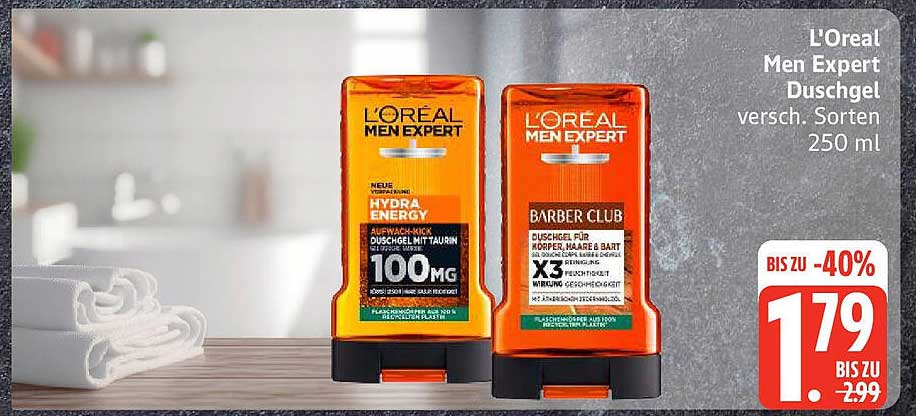 L'Oreal Men Expert Duschgel verschiedene Sorten 250 ml