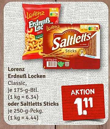 Lorenz Erdnuss Locken Classic oder Saltletts Sticks
