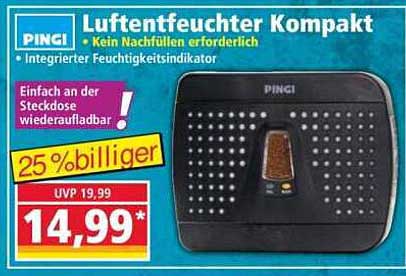 Luftentfeuchter Kompakt von PINGI - 25% günstiger!