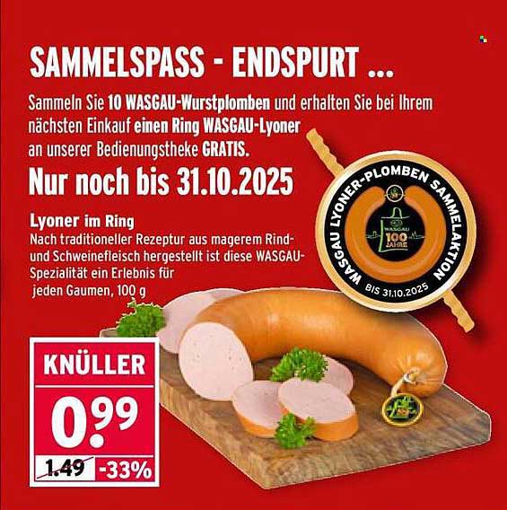 Lyoner im Ring - 100 g zum besonderen Preis