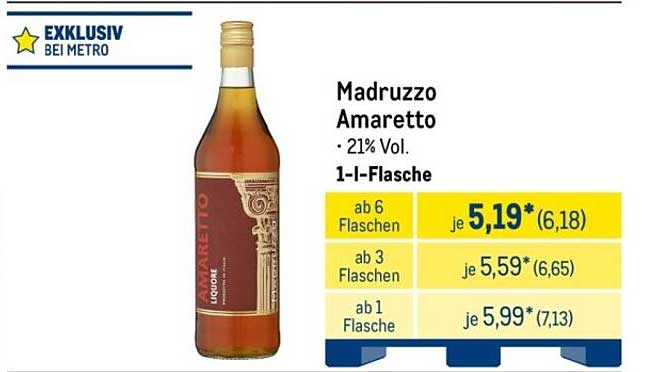 Madruzzo Amaretto - 1 l Flasche